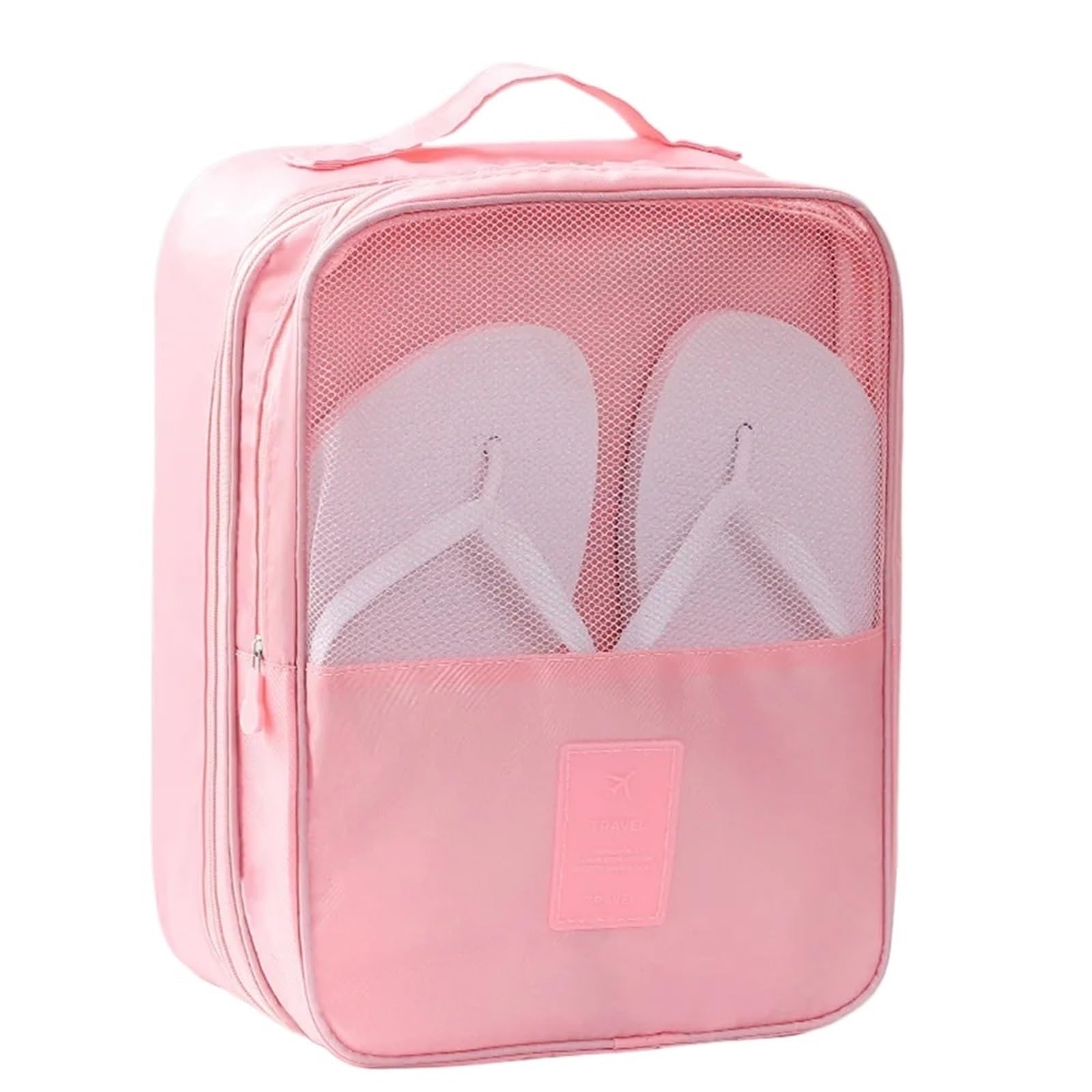 Bolsa de Zapatos Viaje, Zapatilla Impermeable, Bolsa clasificación, Organizador portátil, Accesorio multifunción para Gym(Pink)
