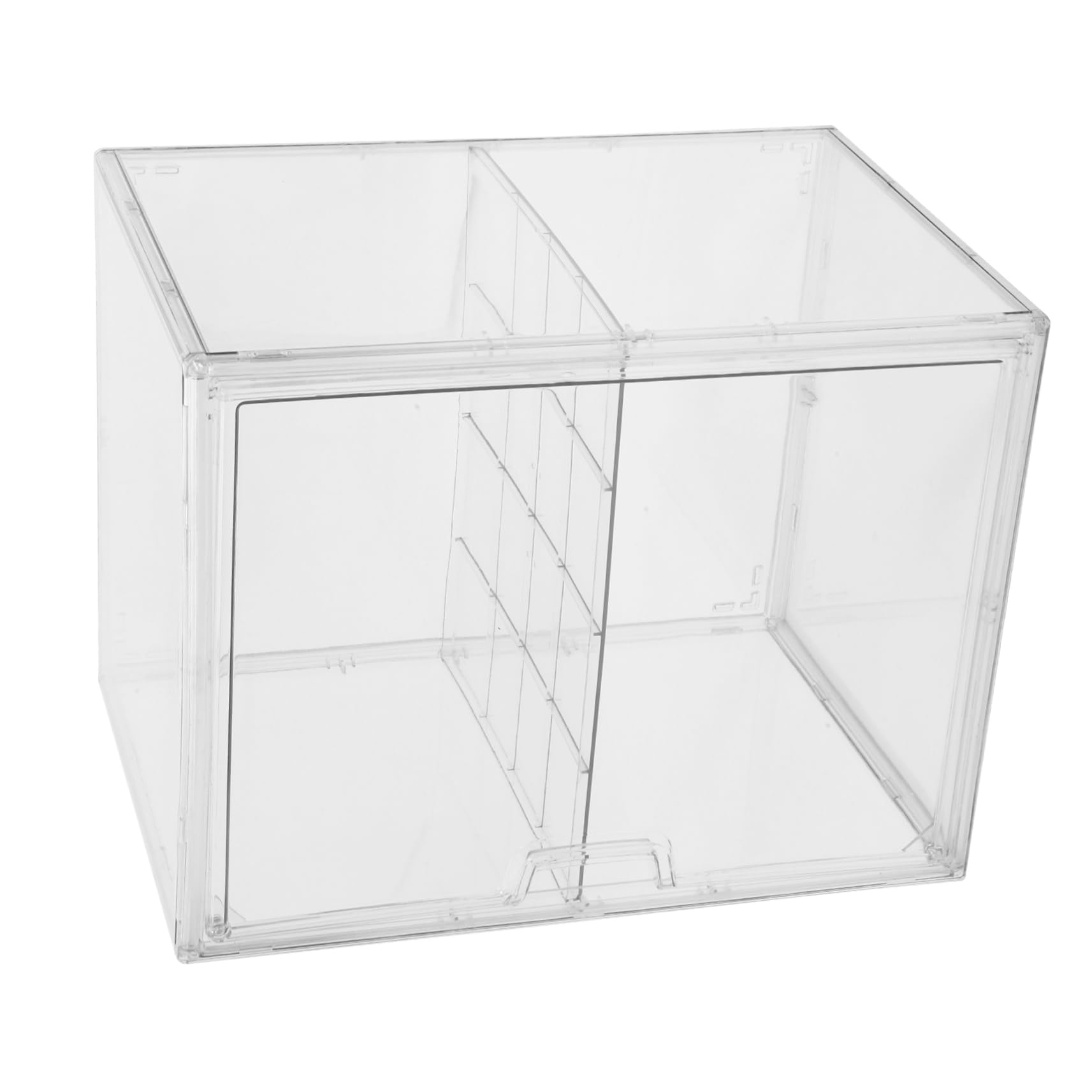 Cabilock Contenedor de Pan Transparente de Doble Capa para Encimera Caja de Almacenamiento de Pan Organizador de Alimentos y Snacks para Cocina y Panaderías