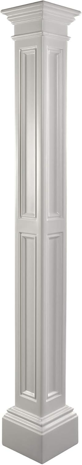 Mayne Liberty Lamp Post - White - 9.5in L x 9.5in W x 72in H - Fade Resistant - Polyethylene Lamp Post (5838-W) Decorative Sleeve ONLY