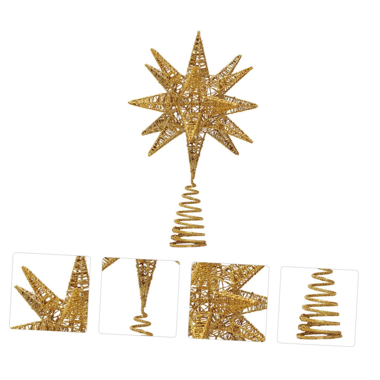 MAGICLULU Décoration de Sapin de Noël Étoile Ornement à Suspendre pour Fêtes Intérieur