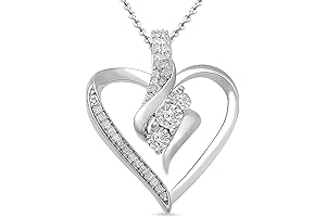 Diamond 3 Stone Pendant Necklace (1/4 cttw), 18" (previously Amazon Collection) -...