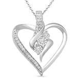 Diamond 3 Stone Pendant Necklace &lpar;1&sol;4 cttw&rpar;&comma; 18" &lpar;previously Amazon Collection&rpar;