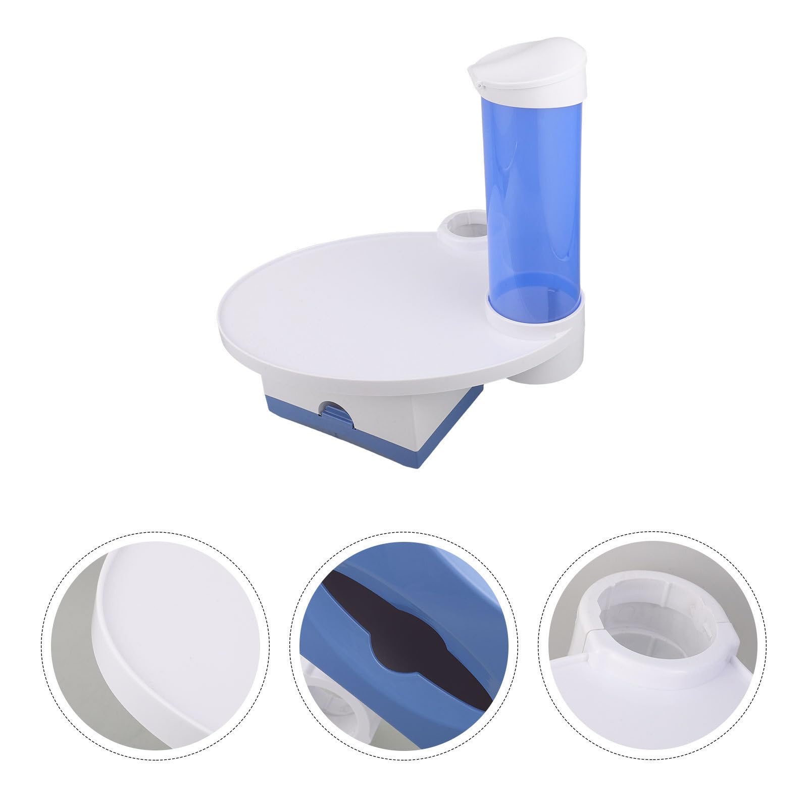 SHINEOFI Accessorio 3 in 1 per Poltrona Odontoiatrica in Plastica Bianca Portabicchiere e Portasalviette, Efficiente e Salvaspazio per Ospedali e Cliniche