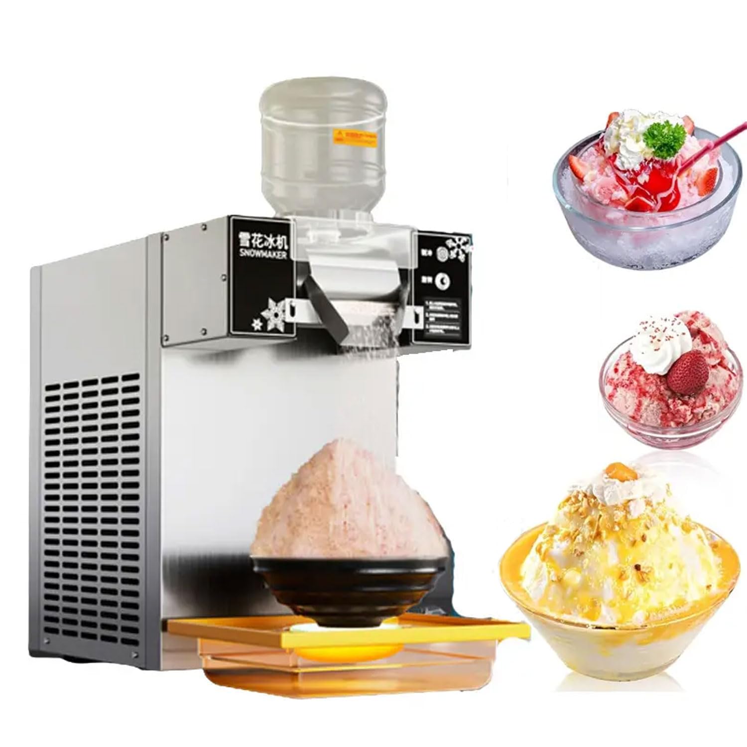 Hand Crank Ice Maker Snowflake - Manual Shaved Ice Machine With Ice Mold For Home Use