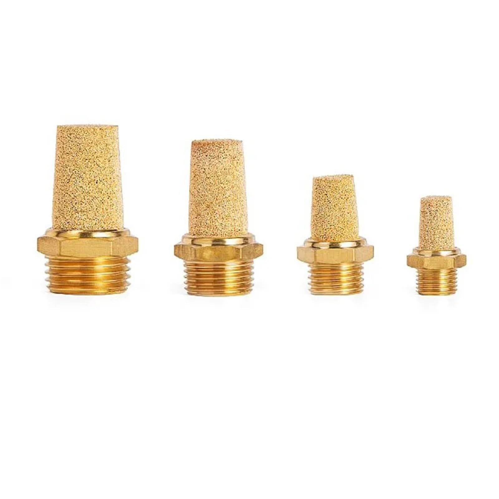 Silencieux d'échappement pneumatique, 5 pièces, 1/8 1/4 3/8 1/2 3/4, filetage mâle réglable, Long et court(SLL- 1l4-5PCS)