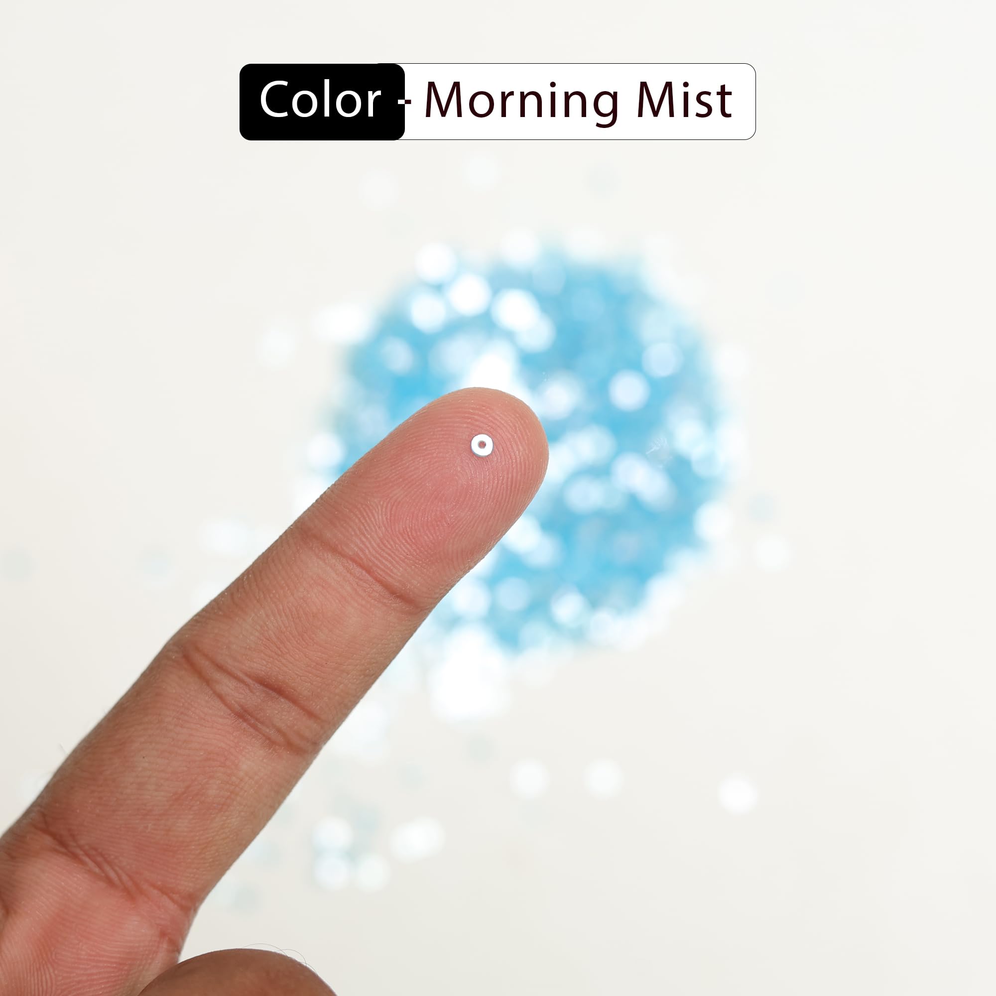 Embroiderymaterial 2.5 MM Sequins Sitara for Craft, Embroidery, and Jewellery Making (Morning Mist Color, 50 Gram) 2