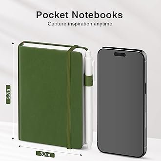 Pocket Small Notebook Journals, 16 Pack ( Forest Green) Mini Notebook 3.7x5.7 Butterfly Journaling Notebooks for Women Men, Hardcover Lined Note Pads with Pens for Work, Business, Travel Journal, Office Supplies
