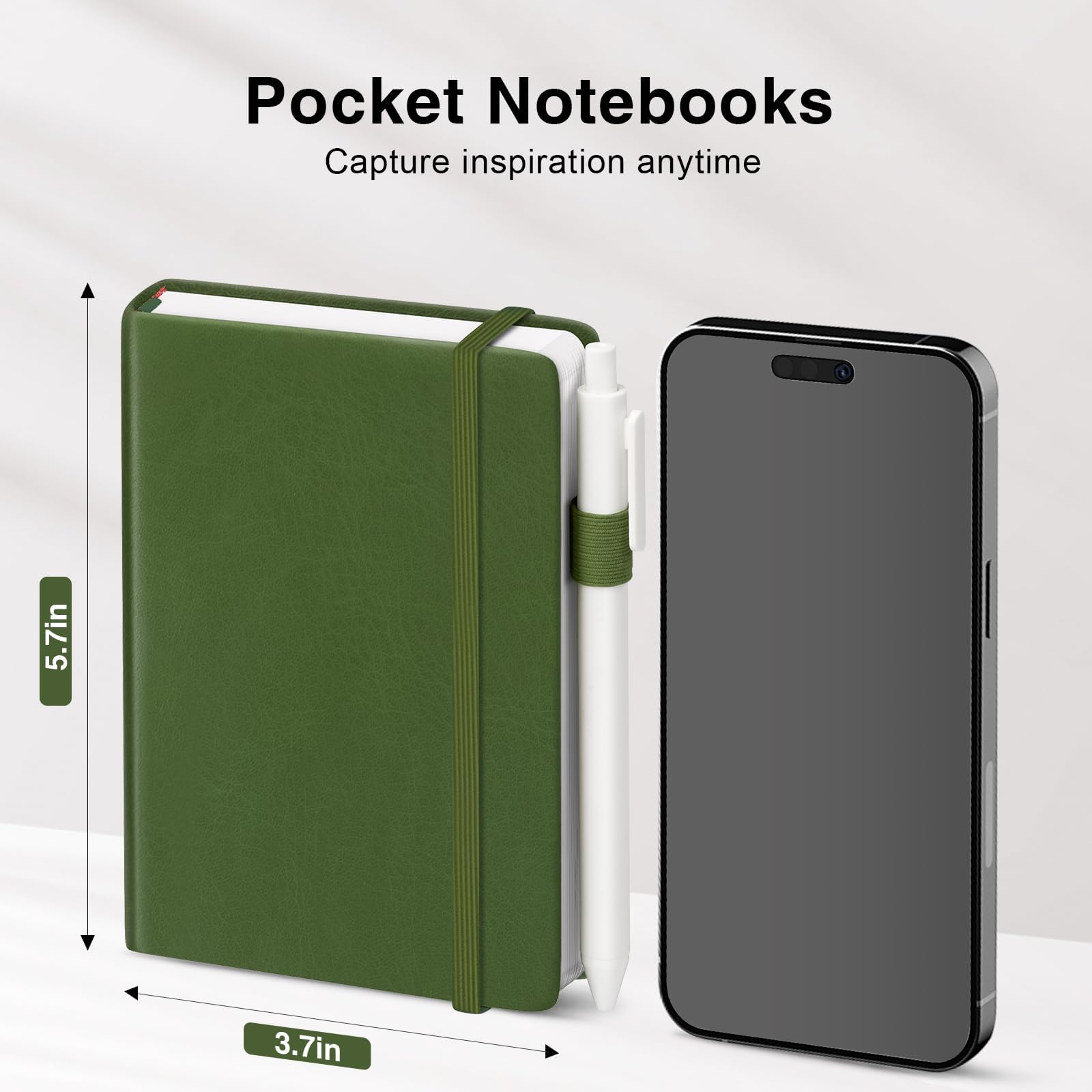 Pocket Small Notebook Journals, 16 Pack ( Forest Green) Mini Notebook 3.7x5.7 Butterfly Journaling Notebooks for Women Men, Hardcover Lined Note Pads with Pens for Work, Business, Travel Journal, Office Supplies