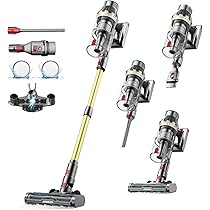 Linkifly XT1 Aspirapolvere Senza Fili Potente 550W 50KPa, Autonomia 60 Min, Display LED Touch, Batteria Rimovibile, Spazzola Anti-Groviglio, Filtrazione 5 Stadi, Ideale per Pavimenti e Peli di Animali