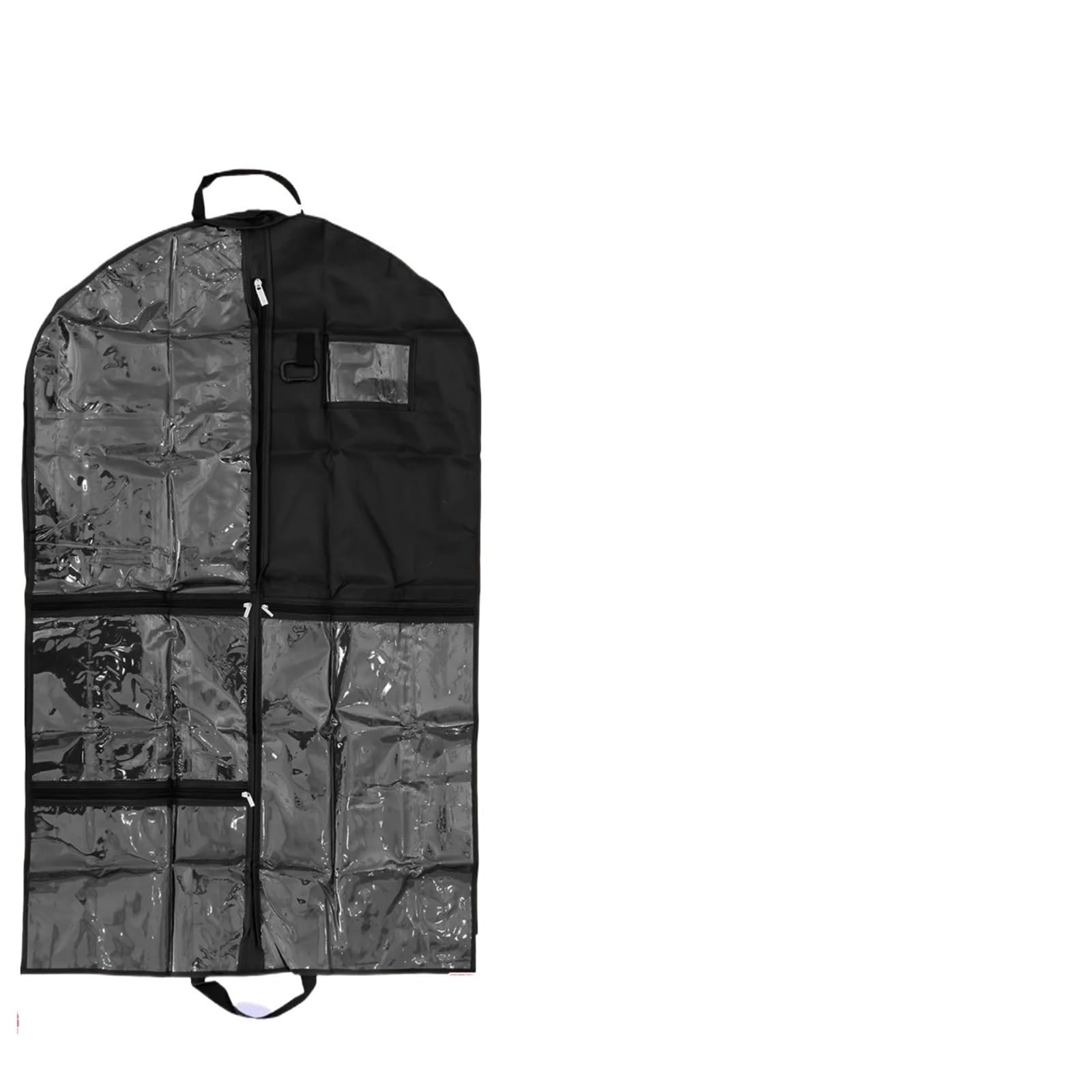 Kleidersack 2 Stück Kleidersäcke for Kinder, staubdichte Kleideraufbewahrungstaschen, atmungsaktive Tanz- und Konzerttasche mit 6 Taschen, Kleiderschutz-Set for Zuhause(A-Black)