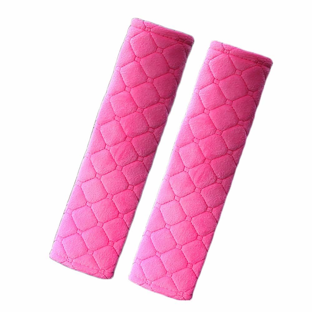 2 PCS Universal Car Seat Belt Pads for MG 6 2020-2025, Comfort Soft Helps Prevent Strap Irritation,Pink