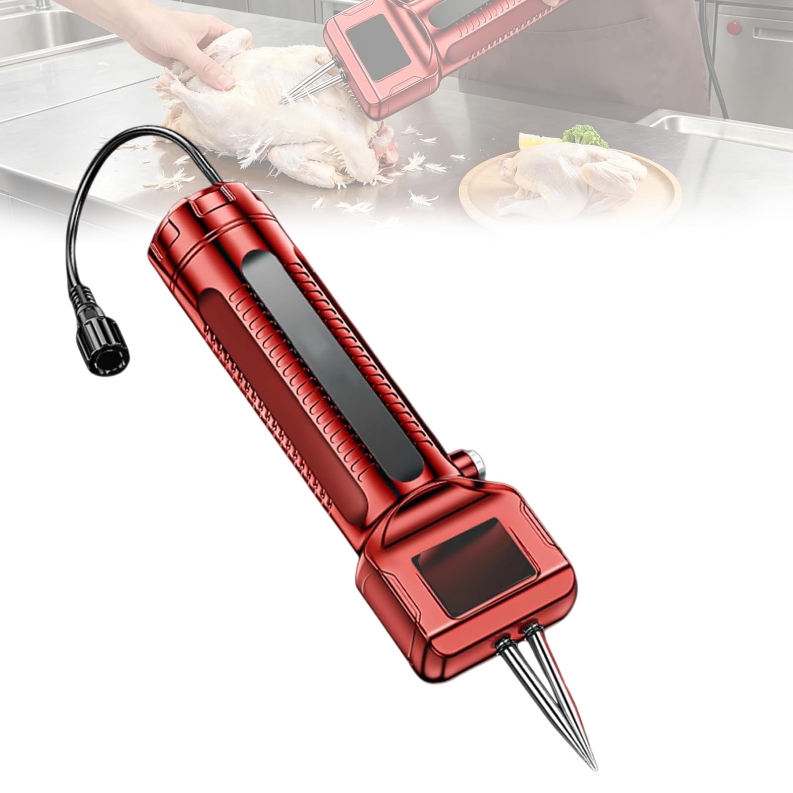 TsoLay Poultry Electric Hair Removal Machine, Handheld Chicken Plucker with Stainless Steel Cone Head, Pure Copper Motor, Easily & Quickly Removes Fine Hair for Goose Turkey Bird Duck