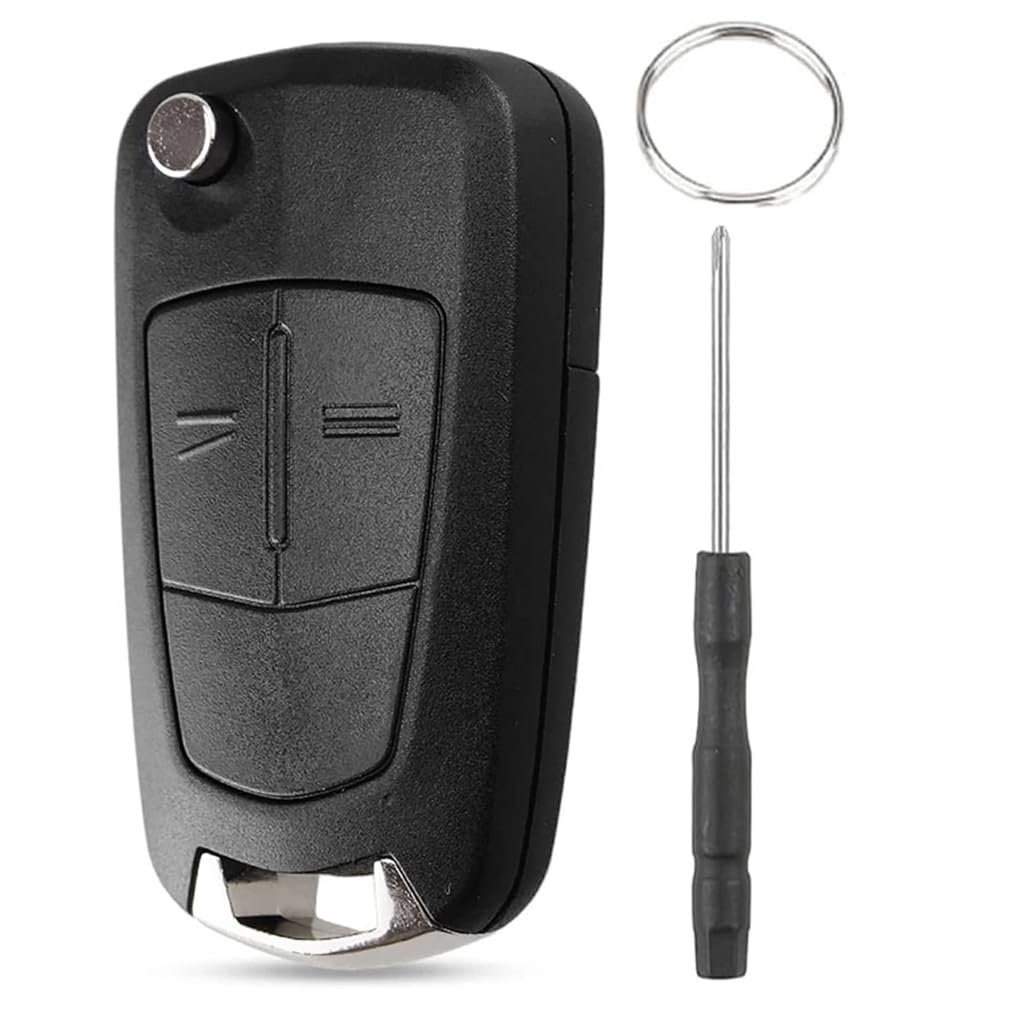 Chaexii Ope-l Autoschlüssel,2 Tasten Schlüsselgehäuse für Vauxhall Astra H Zafira Tigra Corsa Vectra Meriva Insignia Signum Ersatz Schlüssel Gehäuse