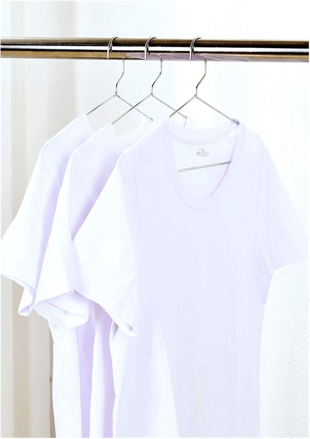 Wall Hanger 20pcs/lot 32/42cm Stainless Steel Strong Metal Wire Hangers Coat Hanger Standard Suit Hangers Clothes Hanger (Color : 42cm Currency) (32cm for Children)