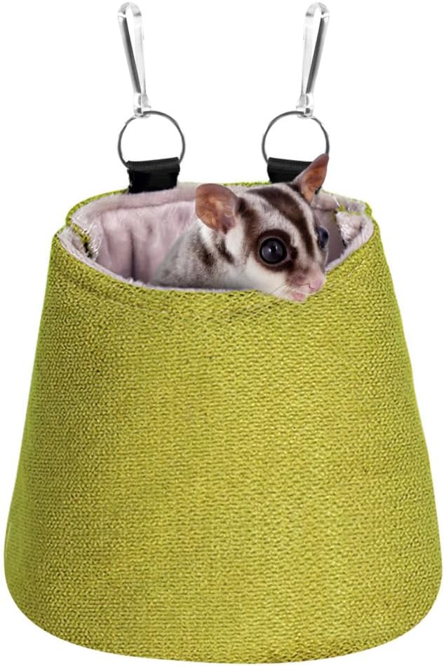 MiOYOOW Sugar Glider Śpiworek do spania, klatka do spania, wiszący hamak, ciepła torba dla małych zwierząt, świnka morska, wiewiórka, fretki, chomiki