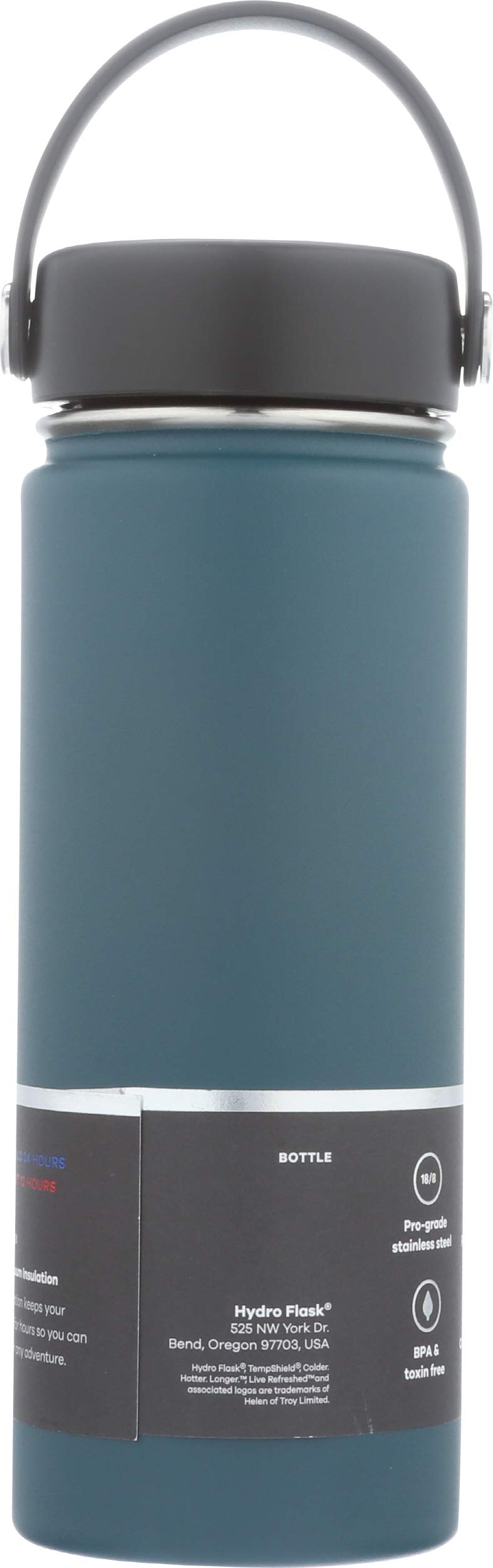 Hydro Flask Water Bottle - Stainless Steel & Vacuum Insulated - Wide Mouth  with Leak Proof Flex Cap - 18 oz, Jade : Amazon.sg: Home