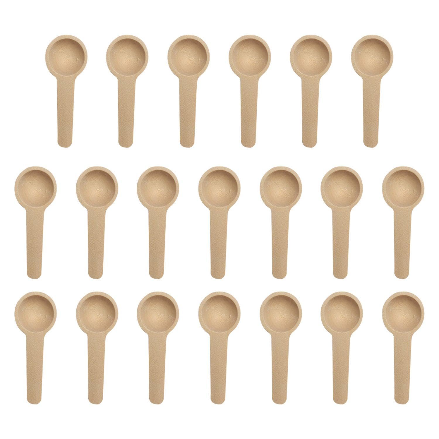 20 Pieces Round Wooden Spoons, Mini Short Wooden Spoons, Espresso Spoons, Kitchen Spice Spoons, Ice Cream Dessert Spoons