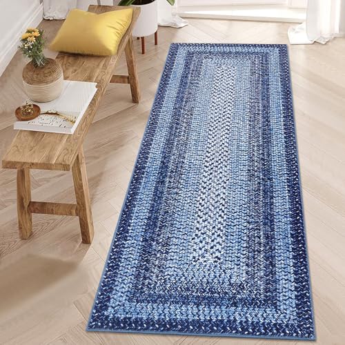 Garvee Kitchen Runner Rug 2x10 Runner Rug Non Slip Washable Runners for Hallways, Vintage Rugs with Rubber Backing, Soft Low-Pile Indoor Carpet for En