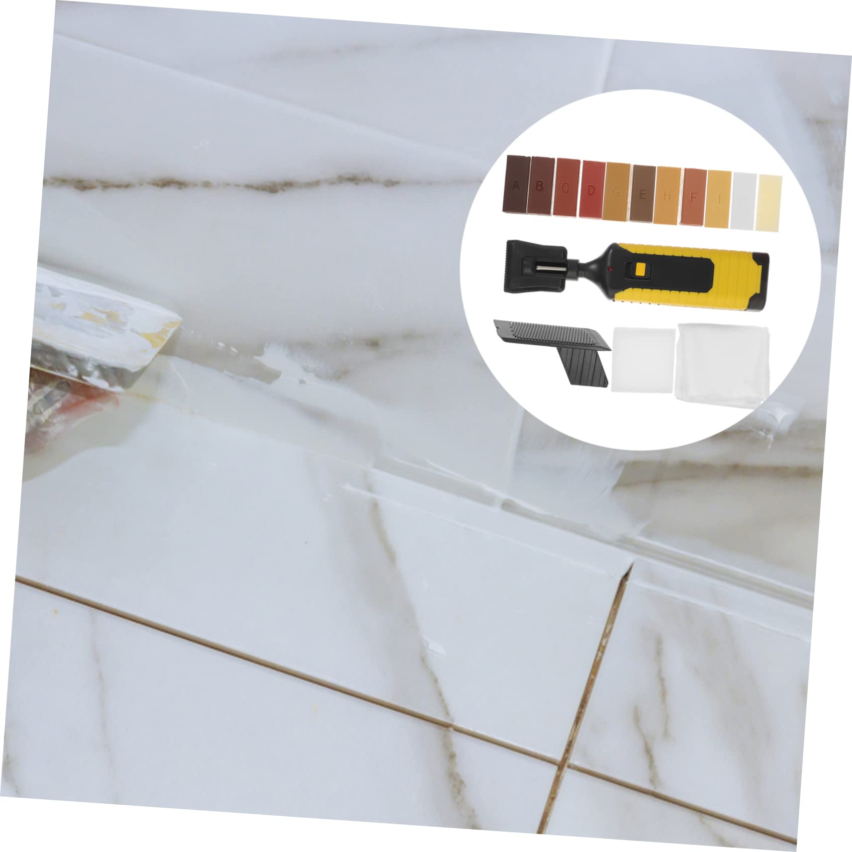 Vaguelly Kit di Riparazione per Pavimenti in Laminato, 11 Blocchi di Cera, Riscaldamento Rapido Abs, per Graffi e Zone Danneggiate in Cucina o Casa