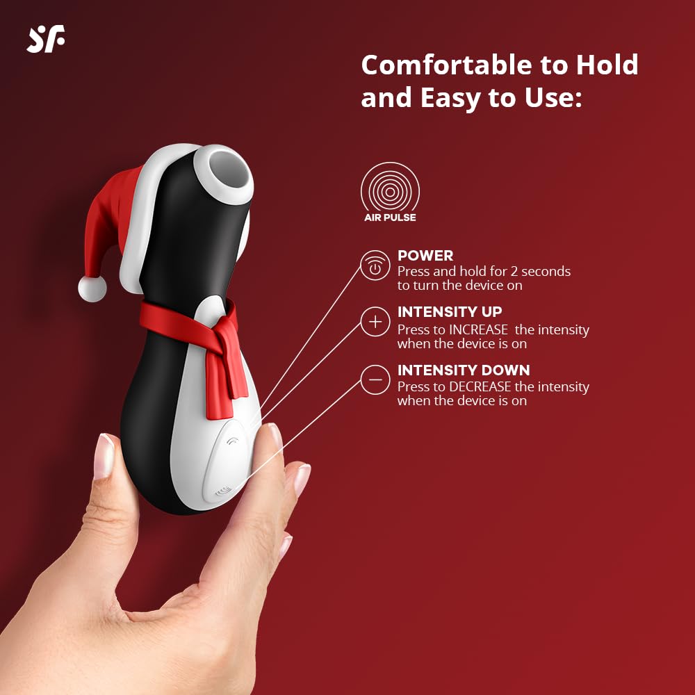 Satisfyer Penguin Holiday Edition | Vibromasseur Air Pulse | Doppia stimolazione | Sex Toy Donna impermeabile (IPX7) | Silicone medico e ricaricabile | 12,5 cm Travel Clitoral Sex-Toys