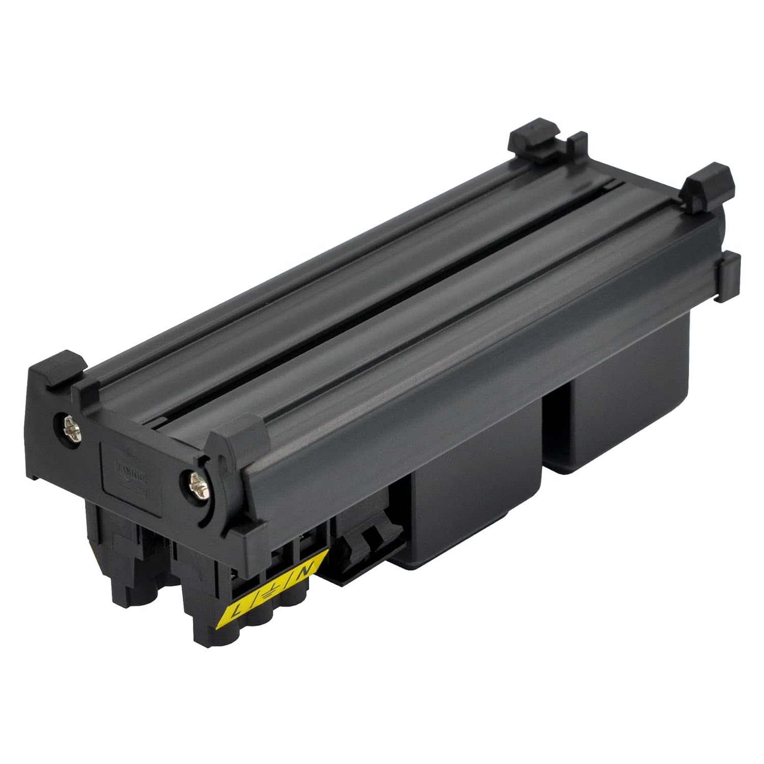 DIN Rail Mount AC 120V NEMA 5-15R Double Receptacles Outlet Power Strip Module, with Rocker Switch Thermal Circuit Breaker Overload Protector