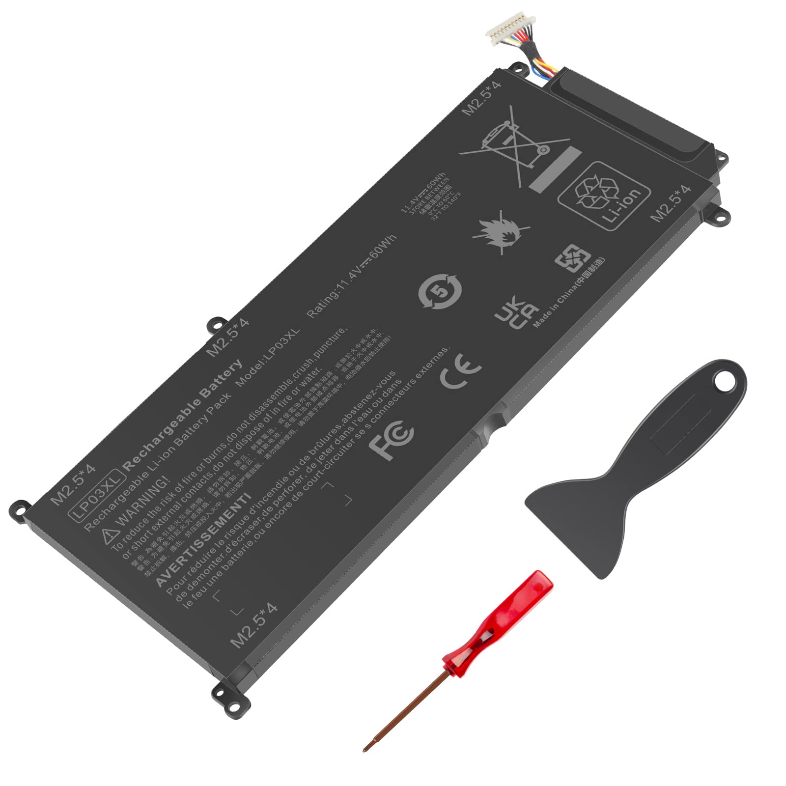 ARyee LP03XL Battery Compatible with Hp Envy 14-J 15T-AE M6-P Series; Replacement for LP03XL LP03048XL HSTNN-DB6X HSTNN-DB7C HSTNN-UB6R TPN-C121 TPN-C122 TPN-C124(11.4V 60Wh)