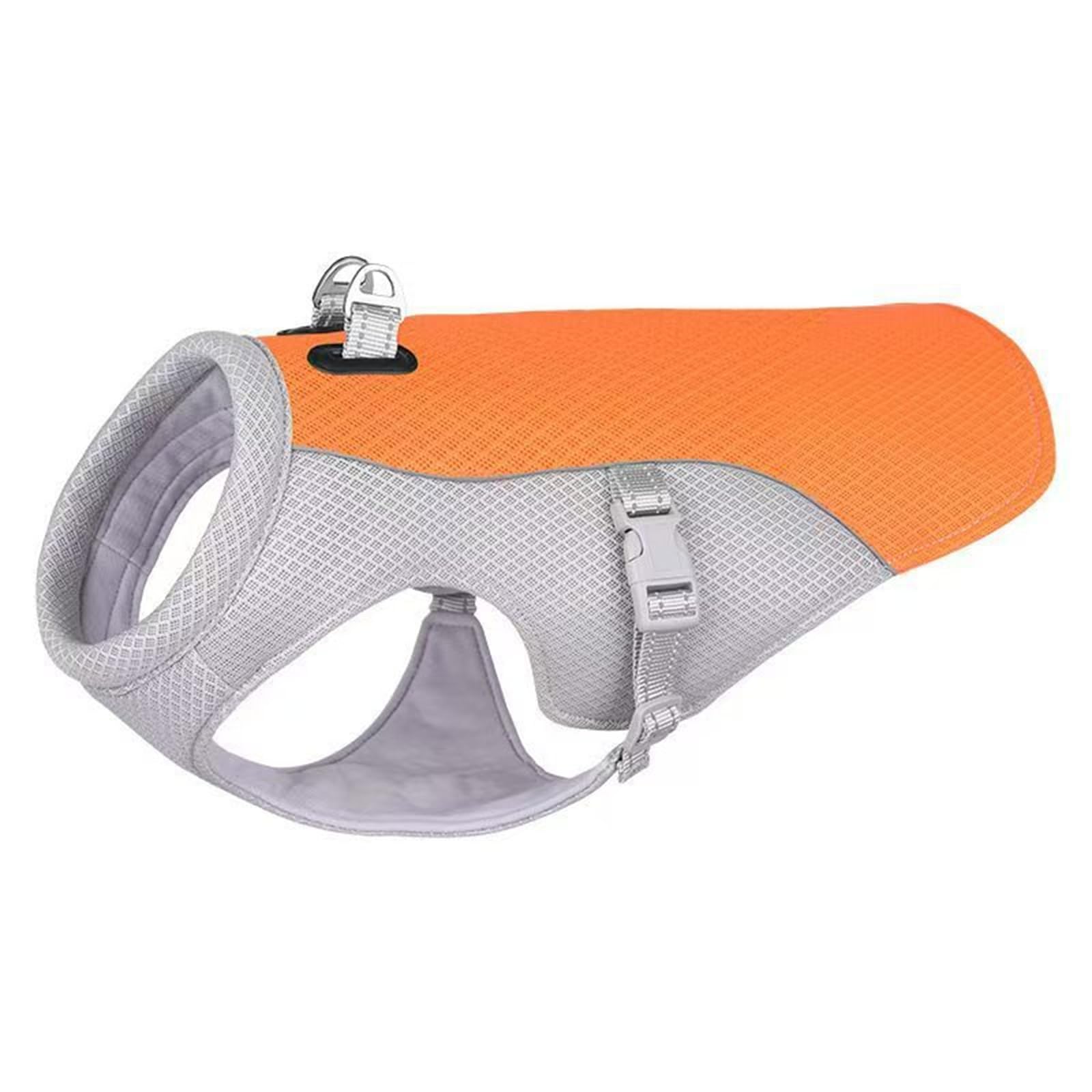 Drupiolaf Cooling Dog Vest, Adjustable Dog Cooling Vest with Reflective Strips, Breathable Mesh Wet Coat with D-Ring Leash Attachment for Dogs Summer Walking Hiking Training (Orange, 2XL) โ image 1