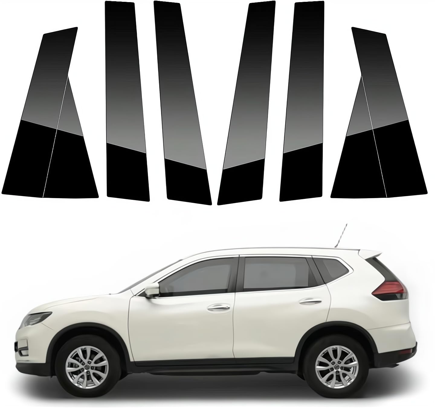 Compatible With Toyota For Venza 2021 2022 2023 Car Side Door Window Pillar Posts Trim Cover Stickers BC Pillar Sticker BC Column Sticker BC Pillar Cover Trim