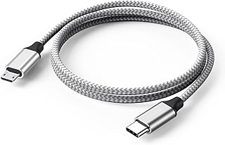 USB C to Micro USB Cable 3.3ft, Micro USB to USB Type C Adapter Cable Braided Male to Male Adapter USB-C USBC to Micro USB Cord 1M for Charging Data Transmission