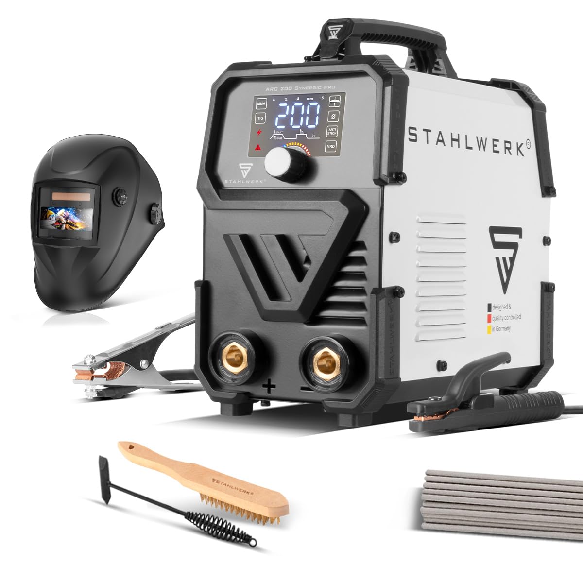STAHLWERK Arc 200 Synergic Pro Digital Schweißgerät MMA