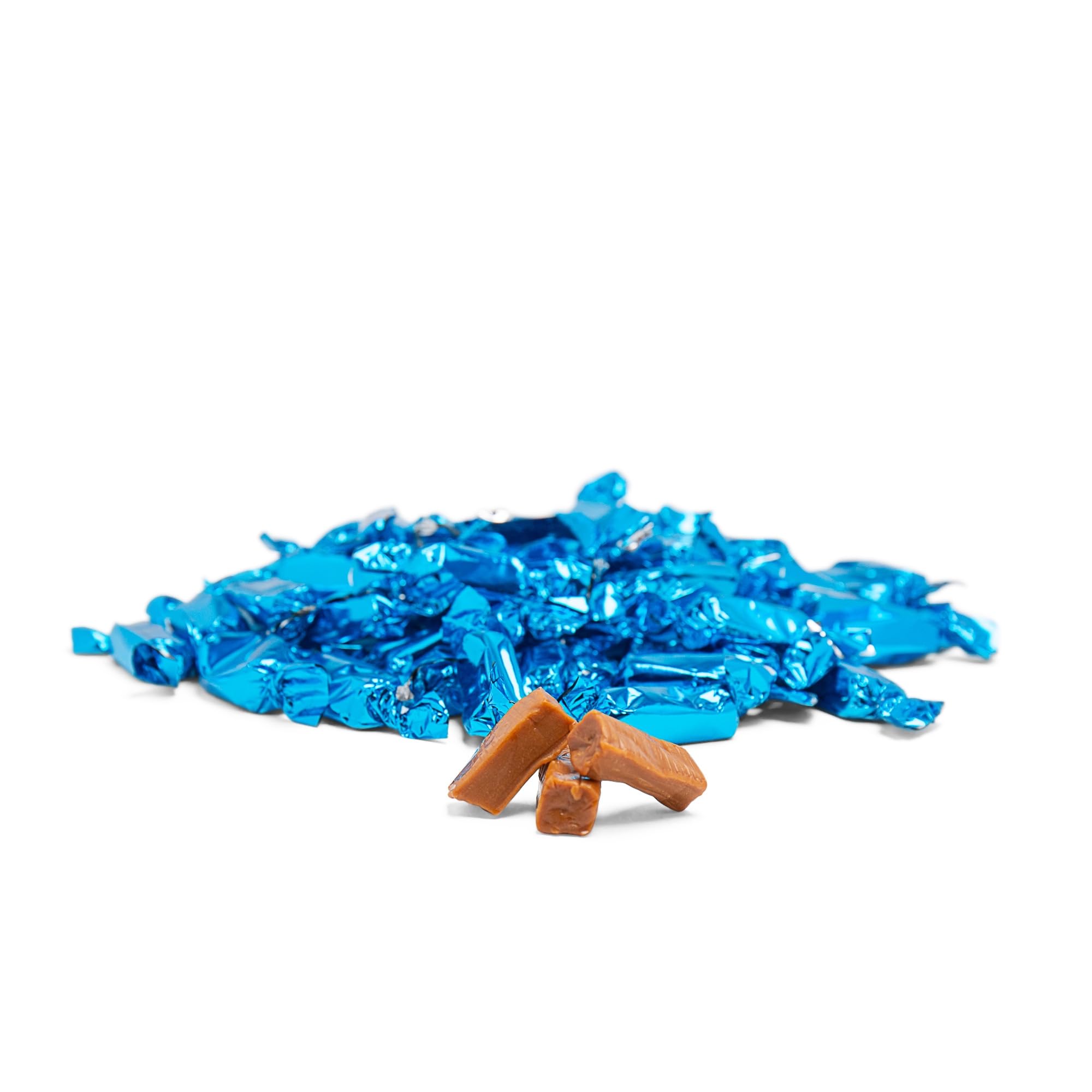 Candy Envy - Individually Wrapped Caramels - Blue Wrapper - 2 Pound Bulk Blue Candy - 150 Pieces Per Bag