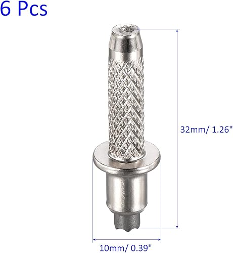 Miniatura 3 de Paquete de 6 puntas de carburo para bastones de trekking, aleación de aluminio, piezas para bastones de senderismo al aire libre (0.394 pulgadas,