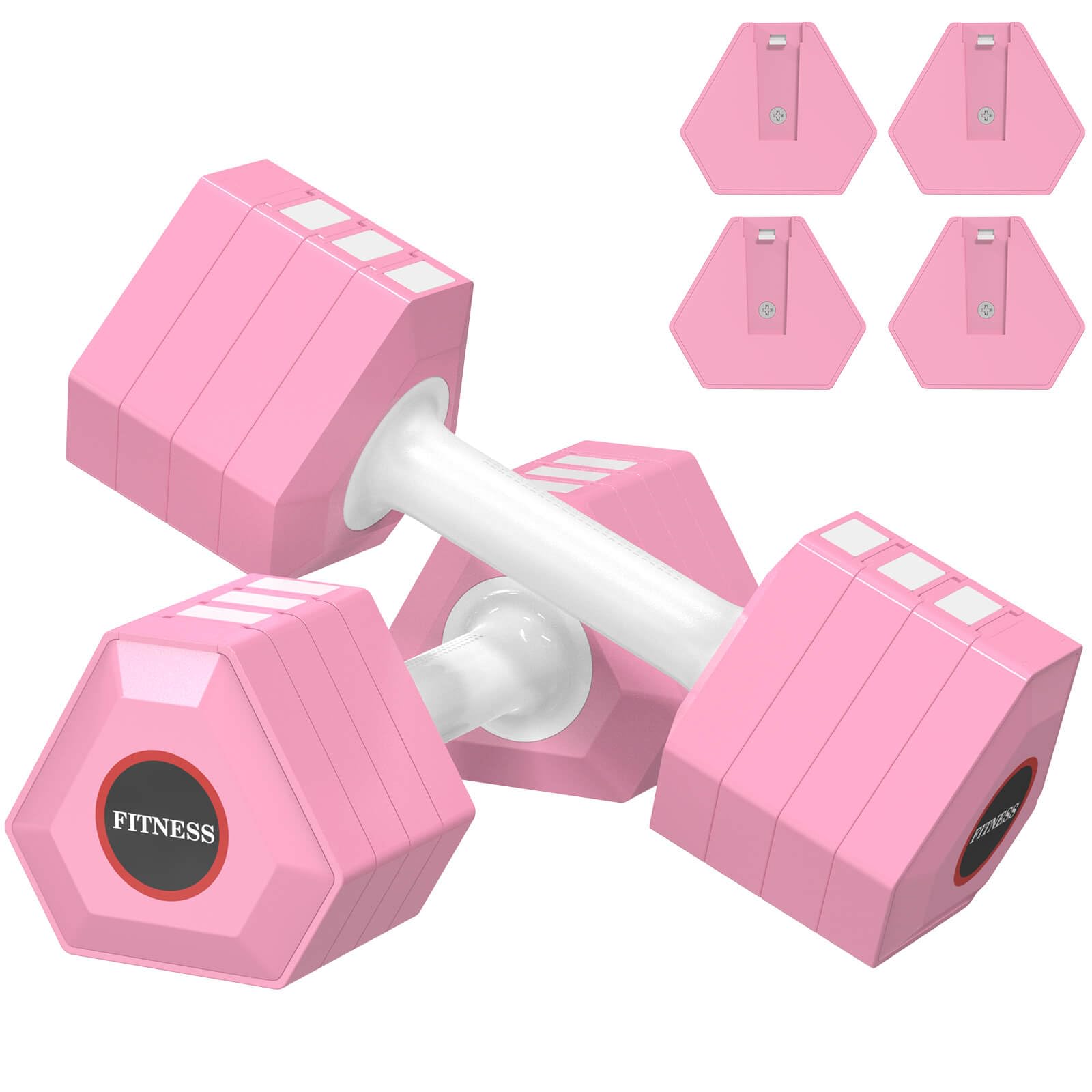 KEMLDIVS Adjustable Weight Dumbbells Set of 2, 3.3lb/5.5lb/7.7lb/9.9lb/12.1lb Each Hand Weight Sets for Women/Men, Adjustable Dumbbells Set for Home Gym Fitness Workout Strength Training