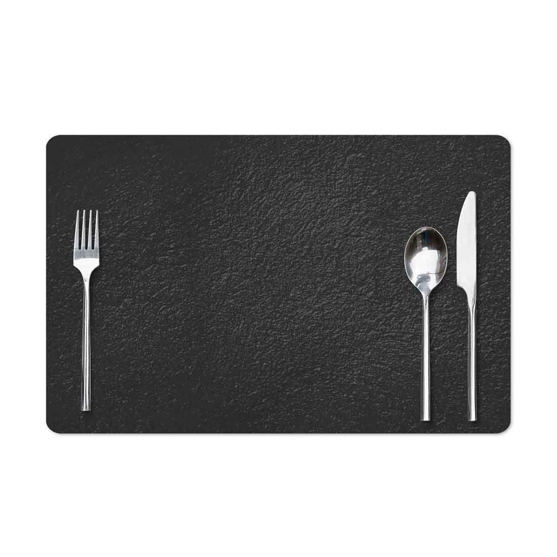 Buy nish! Black Table Mats Black Placemats 085 (MDF Wood,17" x 11