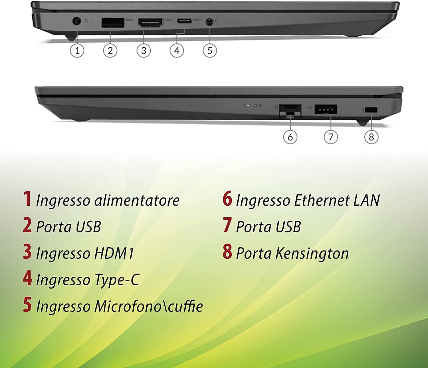 Lenovo, Pc portatile notebook pronto all'uso, Display FHD da 15,6", cpu N4500, ram 16Gb, ssd Nvme 500Gb, win 11 pro, Mouse Wifi