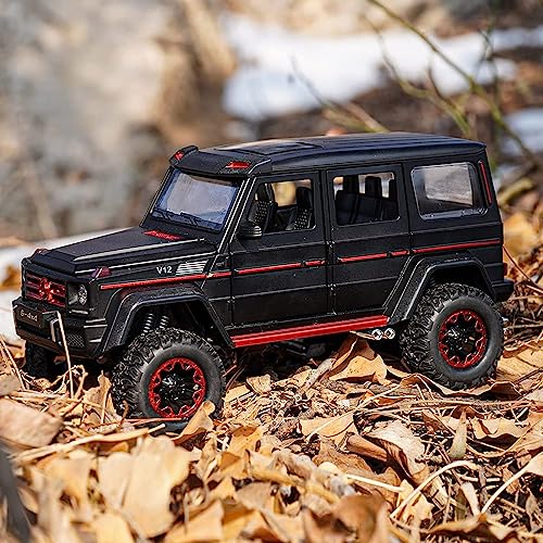 Image of Exclusive Alloy Metal Pull Back Die-Cast Car 1:24 Big Amg G500 Diecast Metal Pullback Toy Car With Openable Doors, Light Music Boys Gifts Toys For Kids, Black