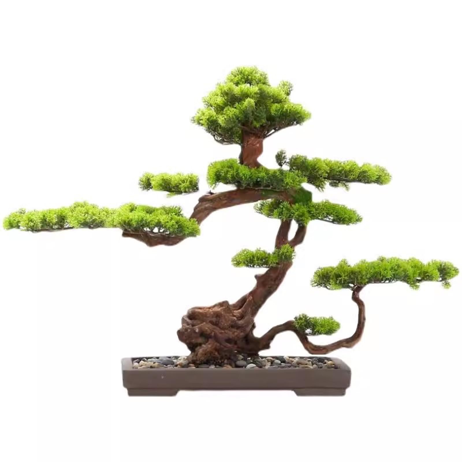 IUokLU Artificial Bonsai Tree Artificial Bonsai Pine Tree Realistic Fake Plant Decoration Artificial Plants Desktop Zen Display Fake Plant Artificial Tree