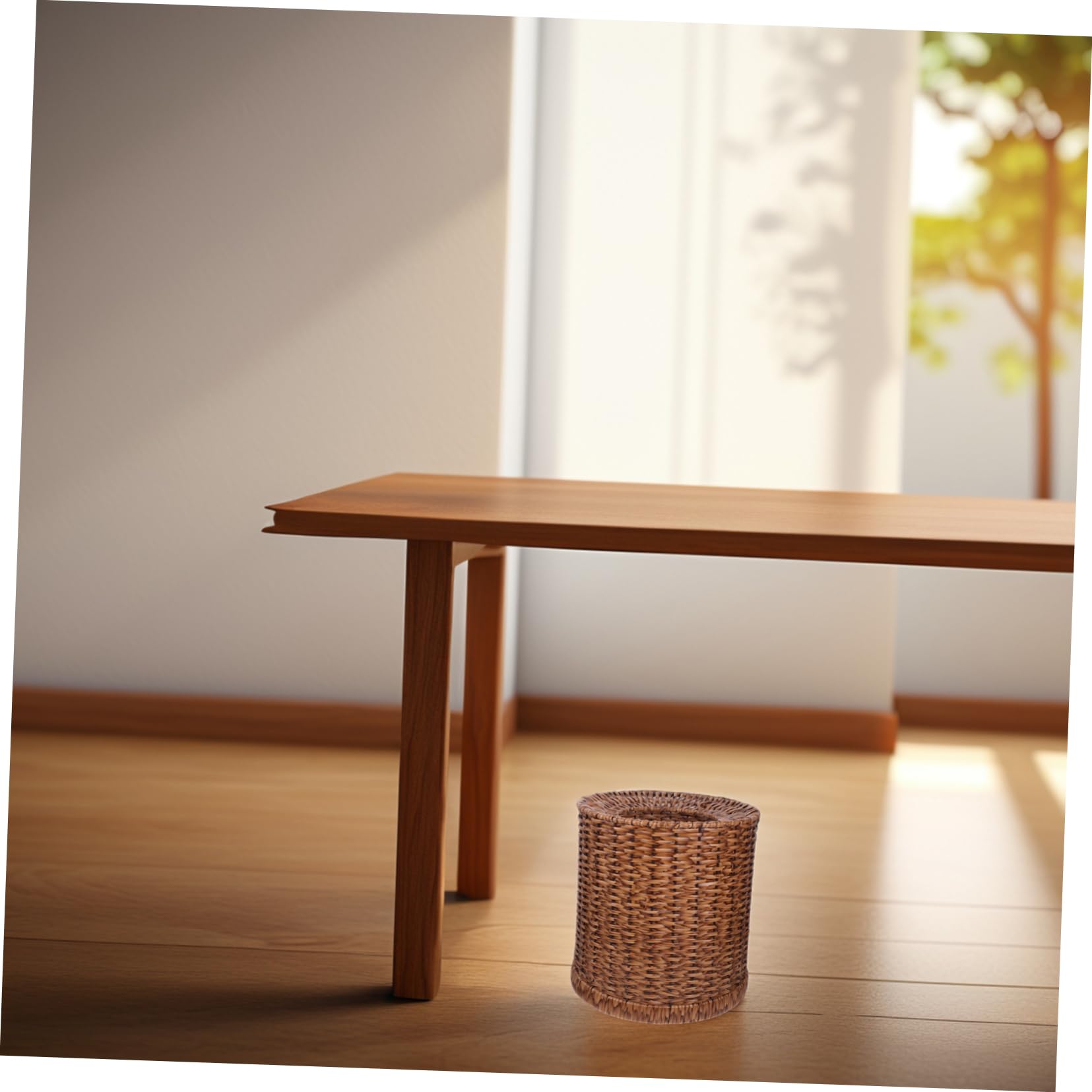 Alipis Cestino Decorativo Per Rifiuti in Rattan Leggero Cestino Per La Carta Da Cucina Borsa Nascosta Articoli Per Ufficio