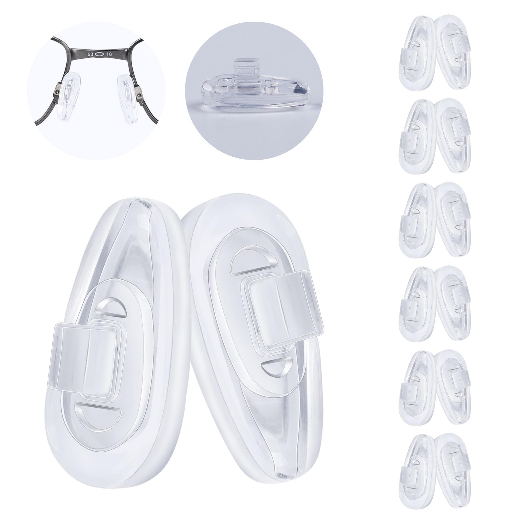 MYCOURAG 6 Pairs Replacement Silicone Nose Pads Compatible - eyeglasses care | Mubboo