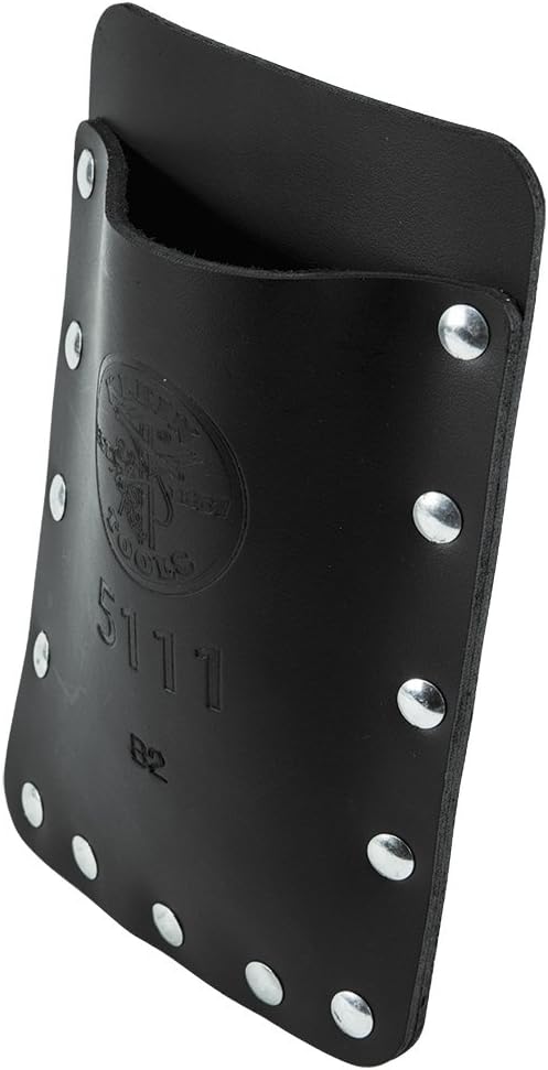 Klein Tools 5111 Single-Pocket Tool Pouch with Leather Construction, Great for Small Tools, Electrician Tool Pouch and Pocket Protector - - 