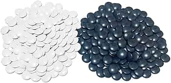Amazon | 碁石 黒181粒 白180粒 蛤碁石と同じ形状 硬質メラミン樹脂製