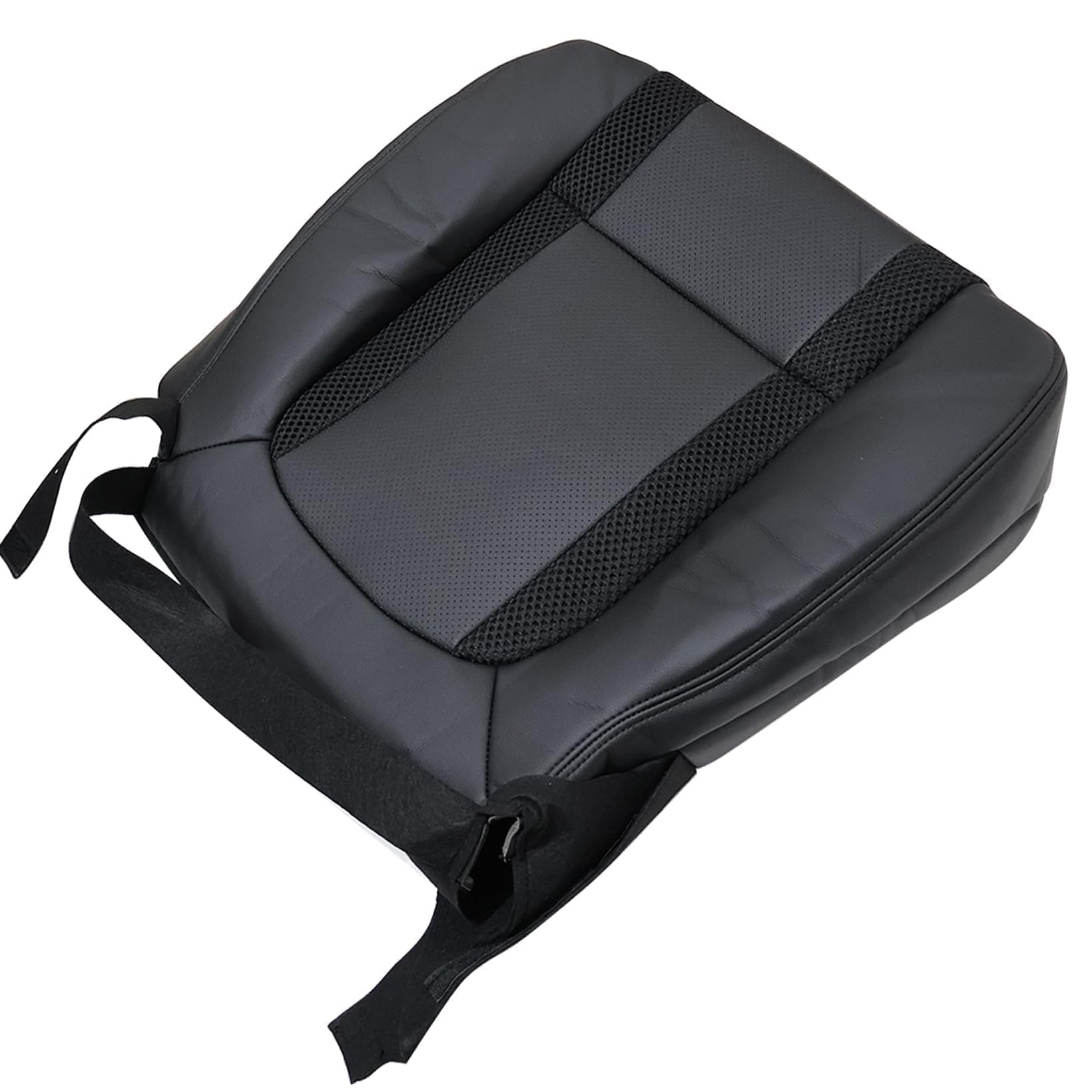 NLQR Front Driver Side Bottom Perforated Leather Seat Cover Compatible with Ford F150 Raptor SVT 2010 2011 2012 2013 2014