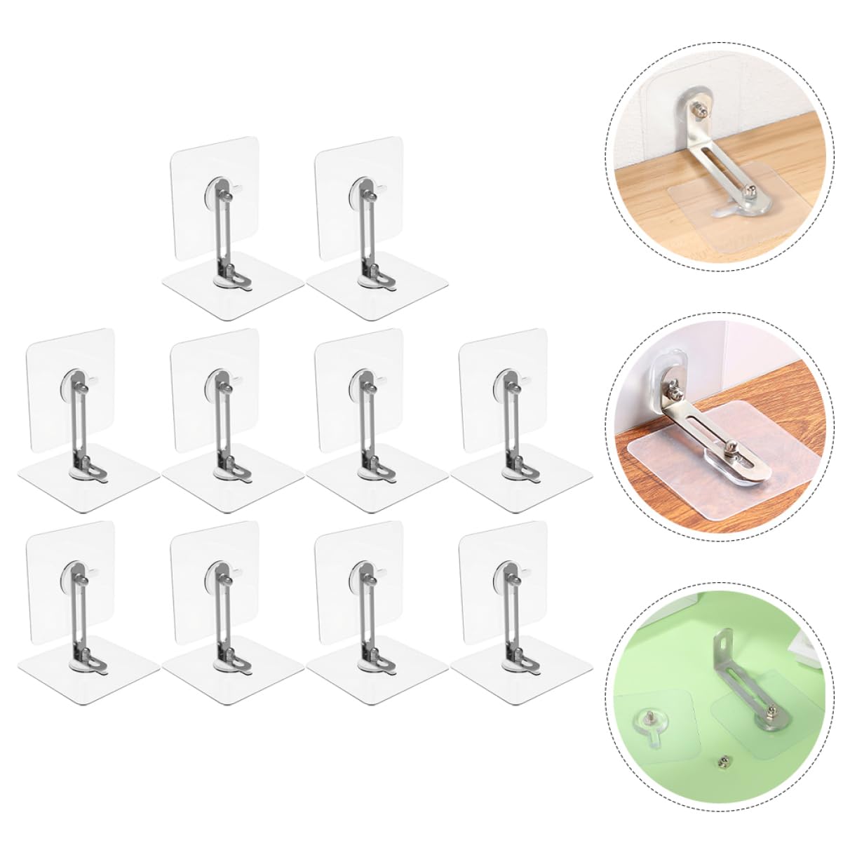 Supvox 50 Sätze Anti-Fall- Möbel nachweisen klein Proofing Beschützer zurrgurt bücherregal Sicherheitsanker für die Kommode Kommodenanker für Babysicherheit Acryl