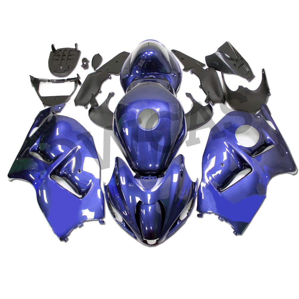 US Stock Motorcycle Black Dark Blue Injection Mold ABS Fairings Kit Fit for 1997-2007 GSXR 1300 Gen1 Hayabusa Bodywork Aftermarket Fairings Kit 1998 1999 2000 2001 2002 2003 2004 2005 2006
