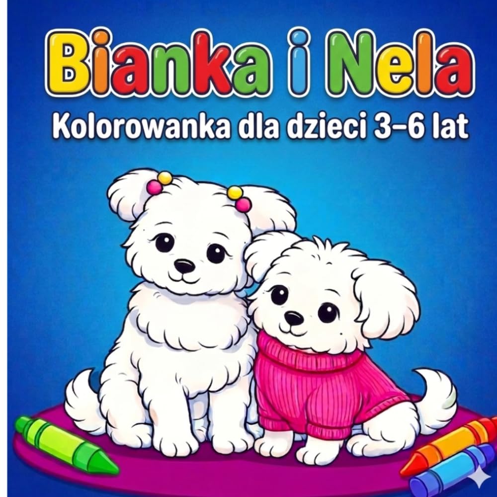 Bianka i Nela. Kolorowanka dla dzieci 3–6 lat: Urocze i proste obrazki do kolorowania