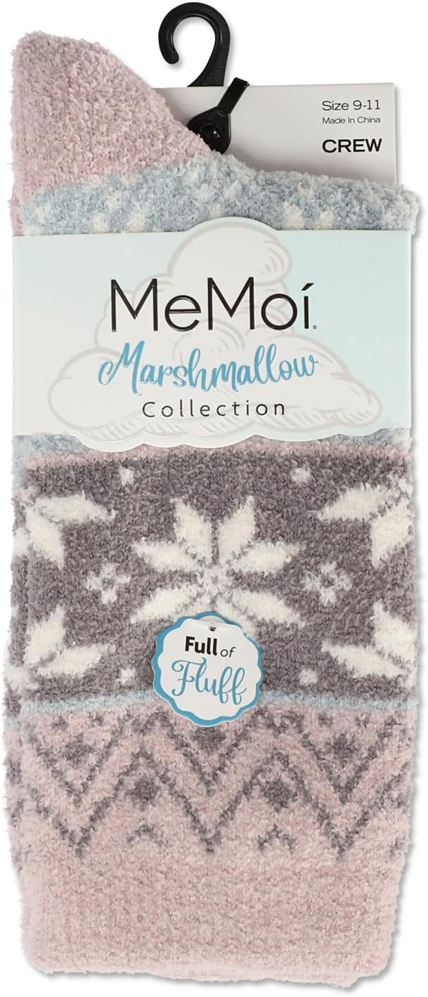 MeMoi Women's Snowflake Fairisle Super Soft Cozy Crew Socks - Image 6