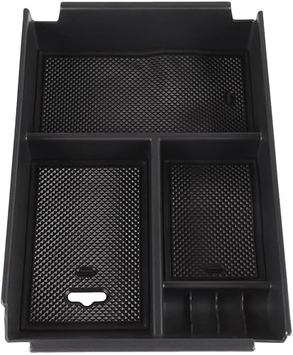 Miniatura 2 de SCITOO Bandeja organizadora de inserción de consola central negra automática de repuesto para Ford 2009-2014 para Ford F-150 Cubierta de consola