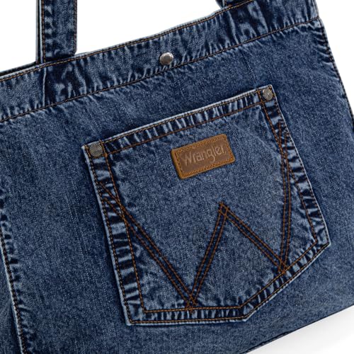 Image of Montana West Wrangler Denim Tote Bag for Women Purses for Work Travel Everyday