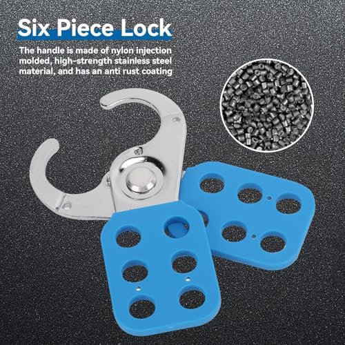 Image of Lock Out Tag Out Hasp, Safety Hasp Lock High Security Six Holes High Strength Anti Rust Lockout Tagout Safety Hasp for Home Industry