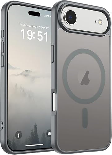 Miniatura 310 de SUPFINE - Funda magnética para iPhone 14 Pro Max (compatible con MagSafe), (protección contra caídas de grado militar de 10 pies), delgada, Negro